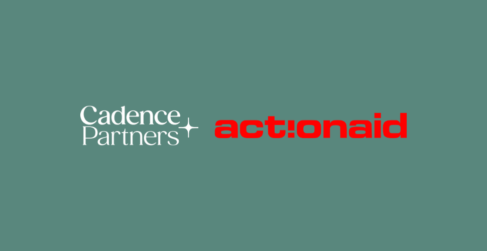Cadence Partners and ActionAid UK logos.